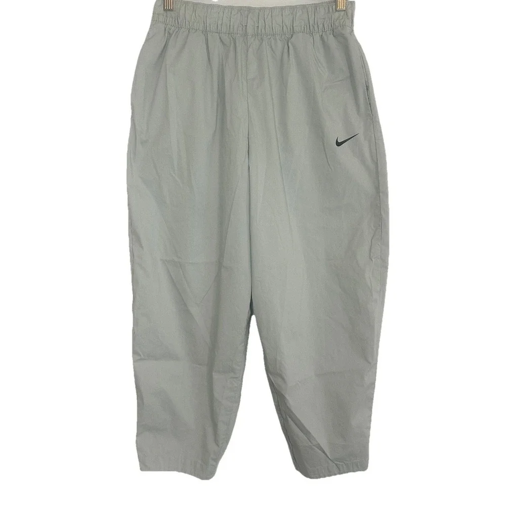 Nike Sportswear Essential Women's High‎ Rise Curve LARGE Grey Haze Pants Barrel